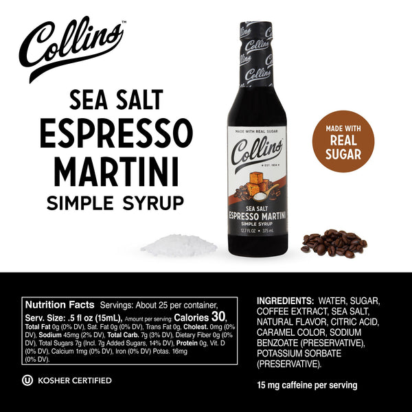 Sea Salt Espresso Martini Syrup 12.7 oz.