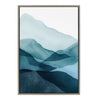 Sylvie Blue Mountain Range Framed Canvas by Amy Lighthall - Gray / 23x33