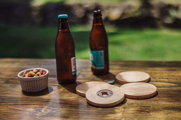 Coasters with Bottle Openers Set of 4 Picnic Time Family of Brands