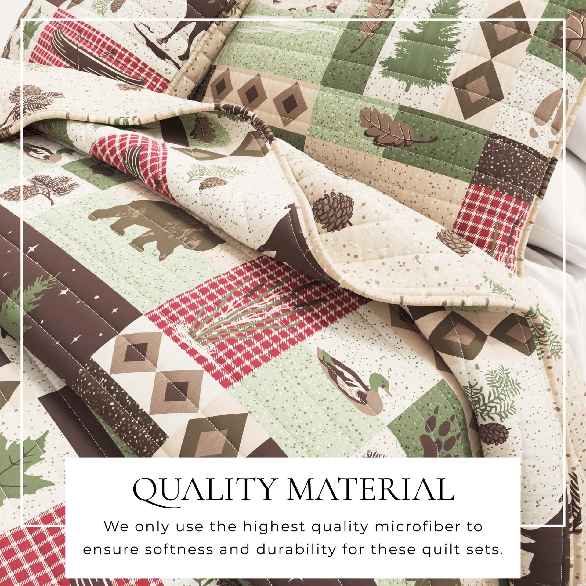 Wilder Collection 3 Piece Lodge Quilt Set