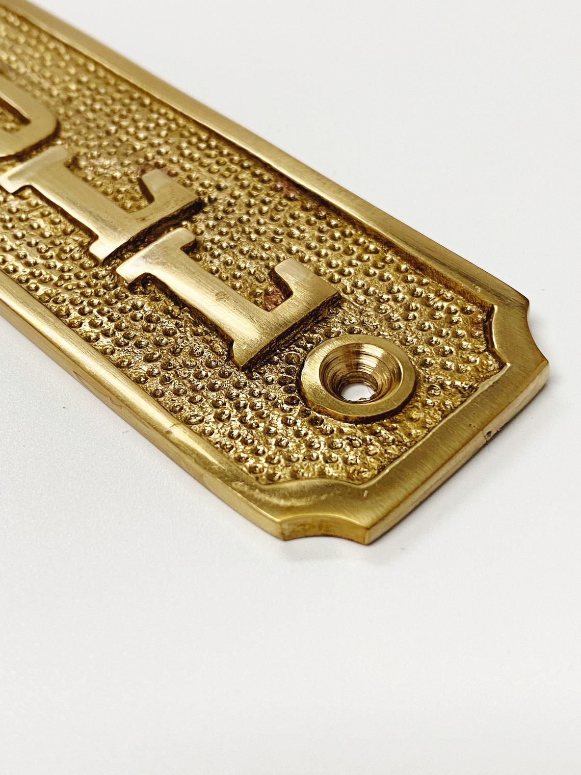 Brass Door Sign 