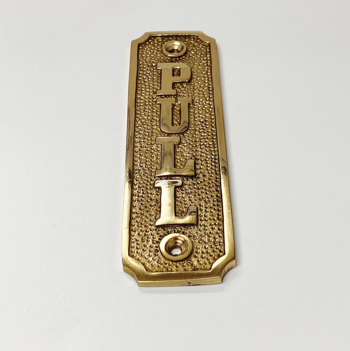 Brass Door Sign 