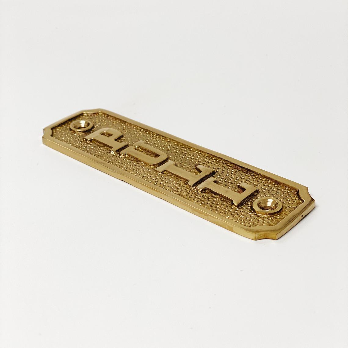 Brass Door Sign 