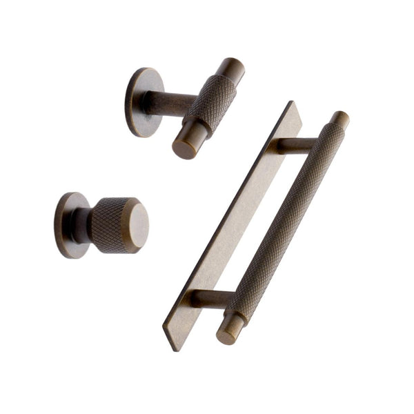 Knurled Backplate Antique Bronze 