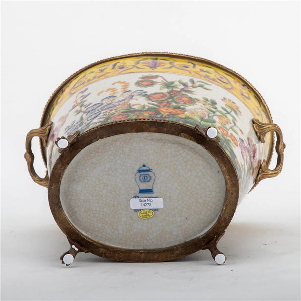 Wild Breeze Porcelain with Bronze Ormolu Planter