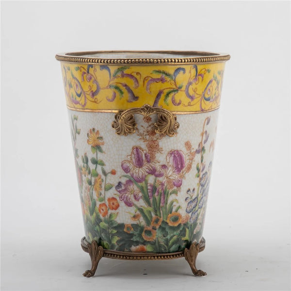 Wild Breeze Porcelain with Bronze Ormolu Planter