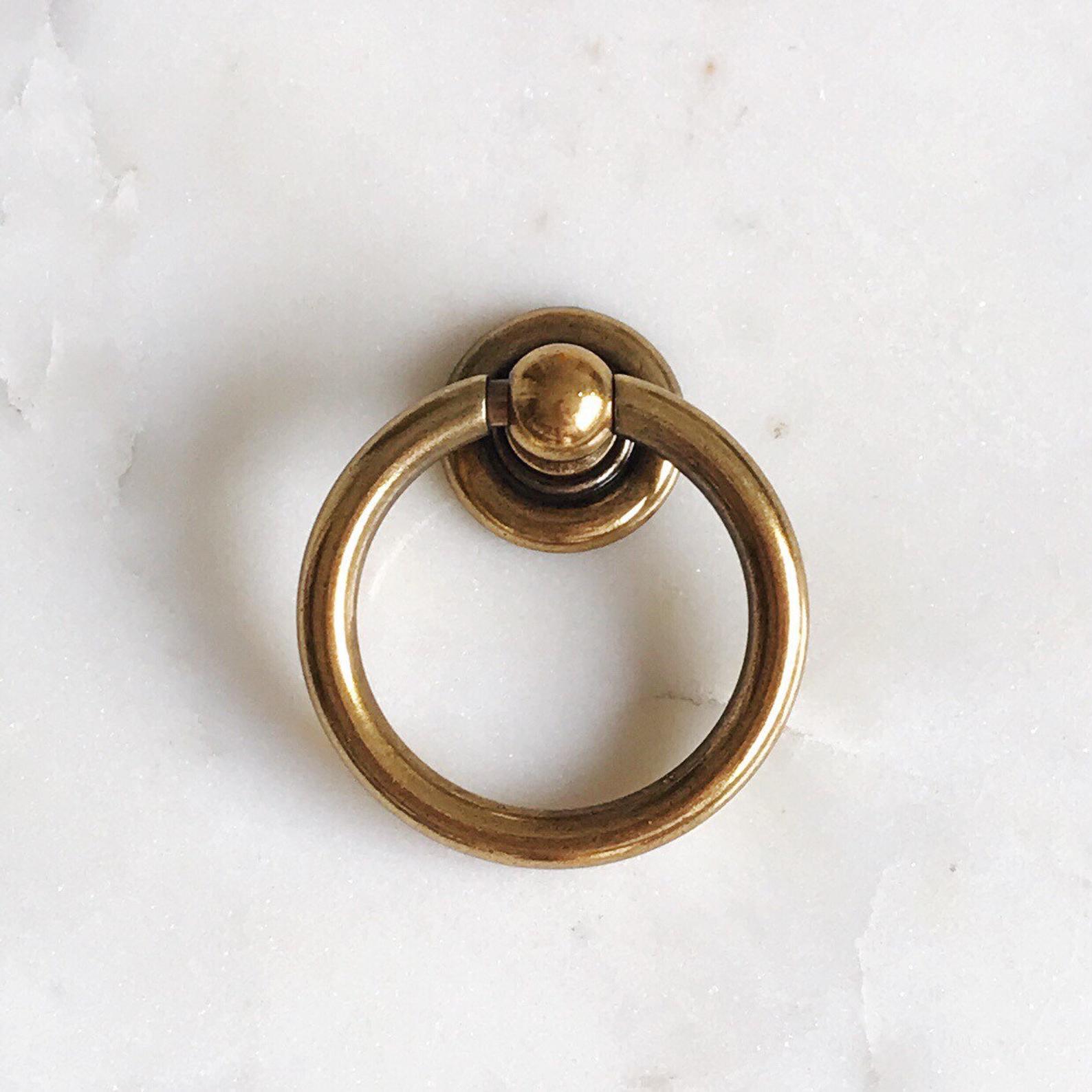 Plain Brass Ring Pulls Hardware Cabinet Pull Drawer Pull