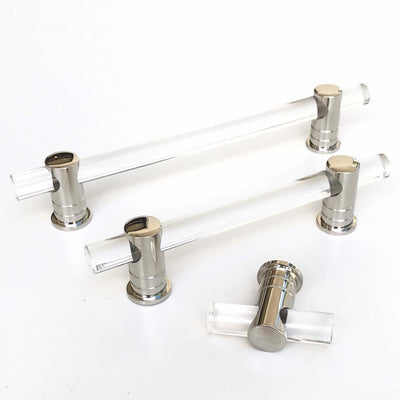 Polished Nickel and Lucite 