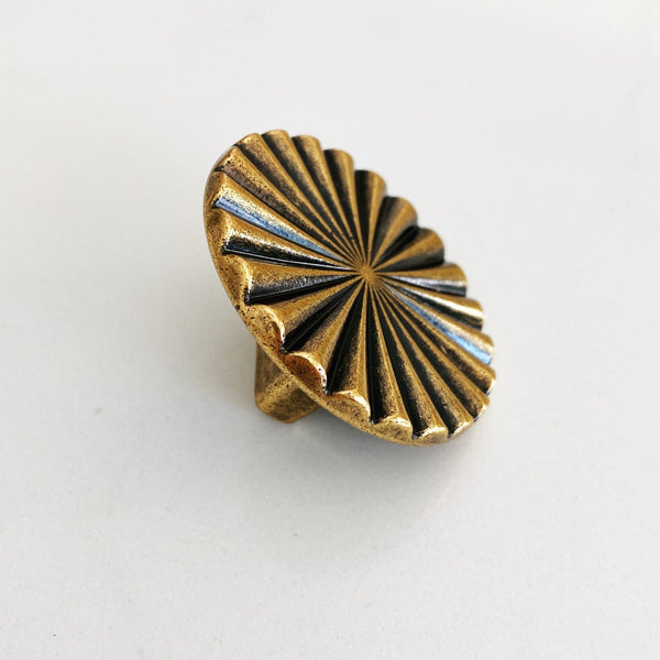 Reeded Antique Brass 