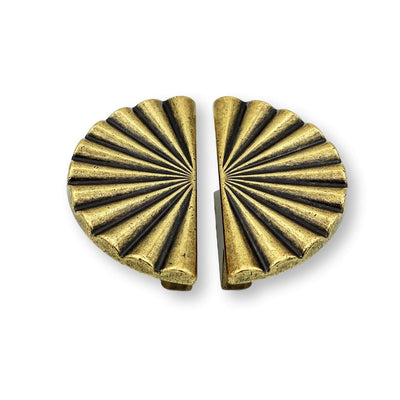 Reeded Antique Brass 