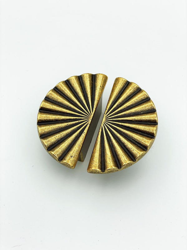 Reeded Antique Brass 