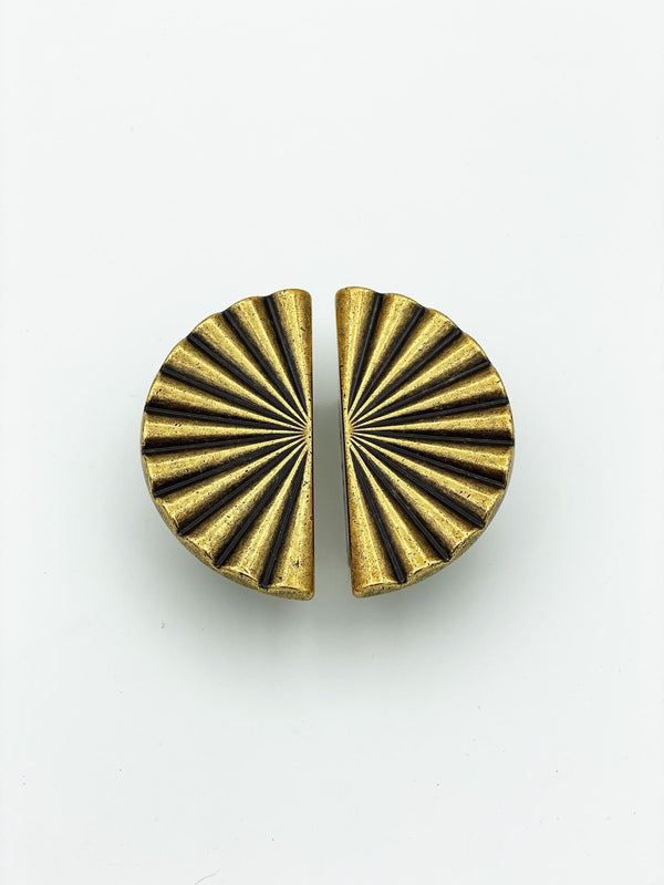 Reeded Antique Brass 