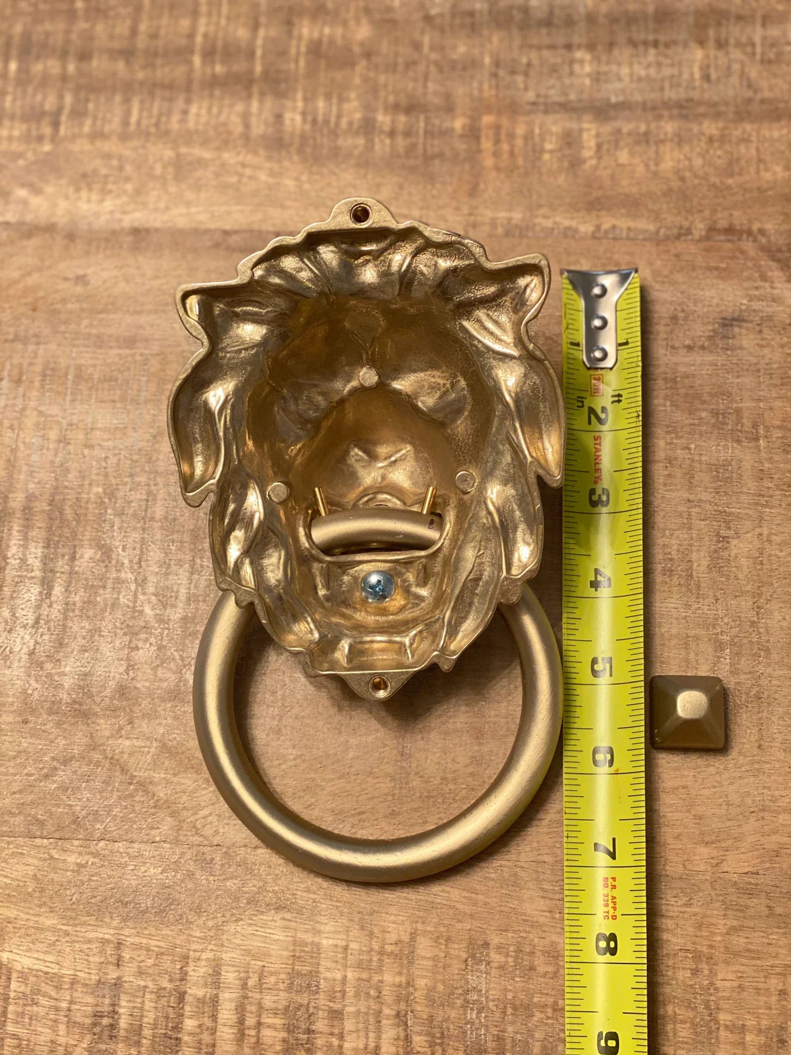 Satin Gold Lionhead Door Knocker