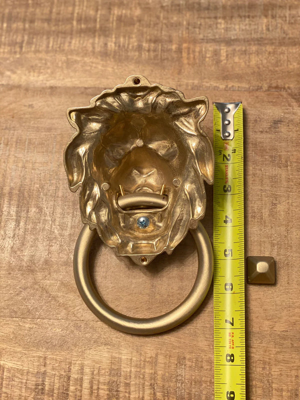 Satin Gold Lionhead Door Knocker