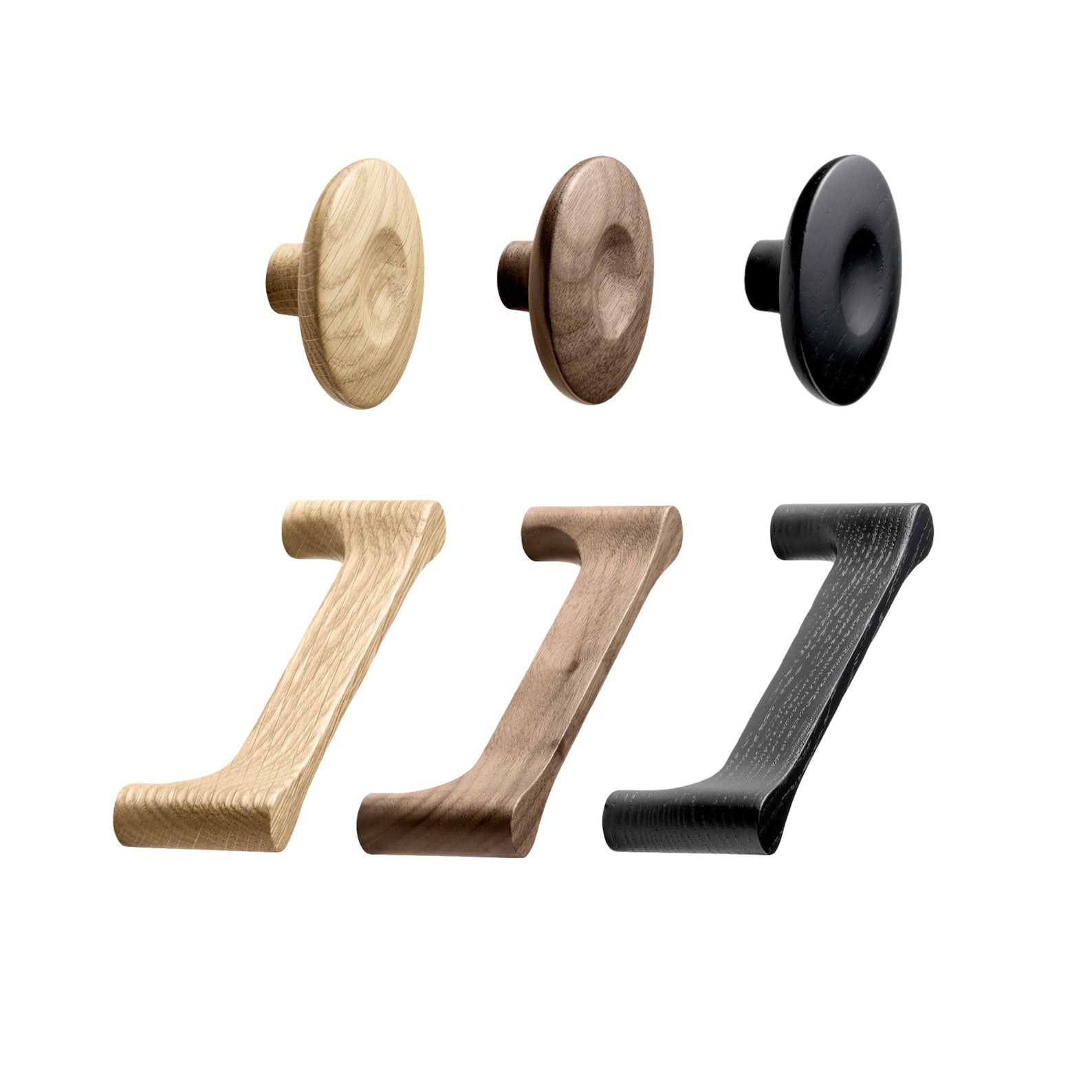 Oak, Walnut, Black 