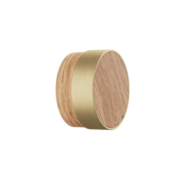 Oak, Walnut, Black and Brass 