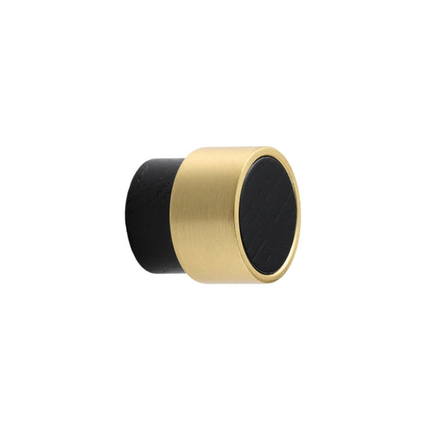 Oak, Walnut, Black and Brass 