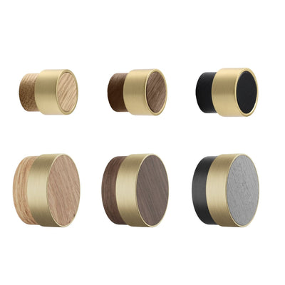 Oak, Walnut, Black and Brass 