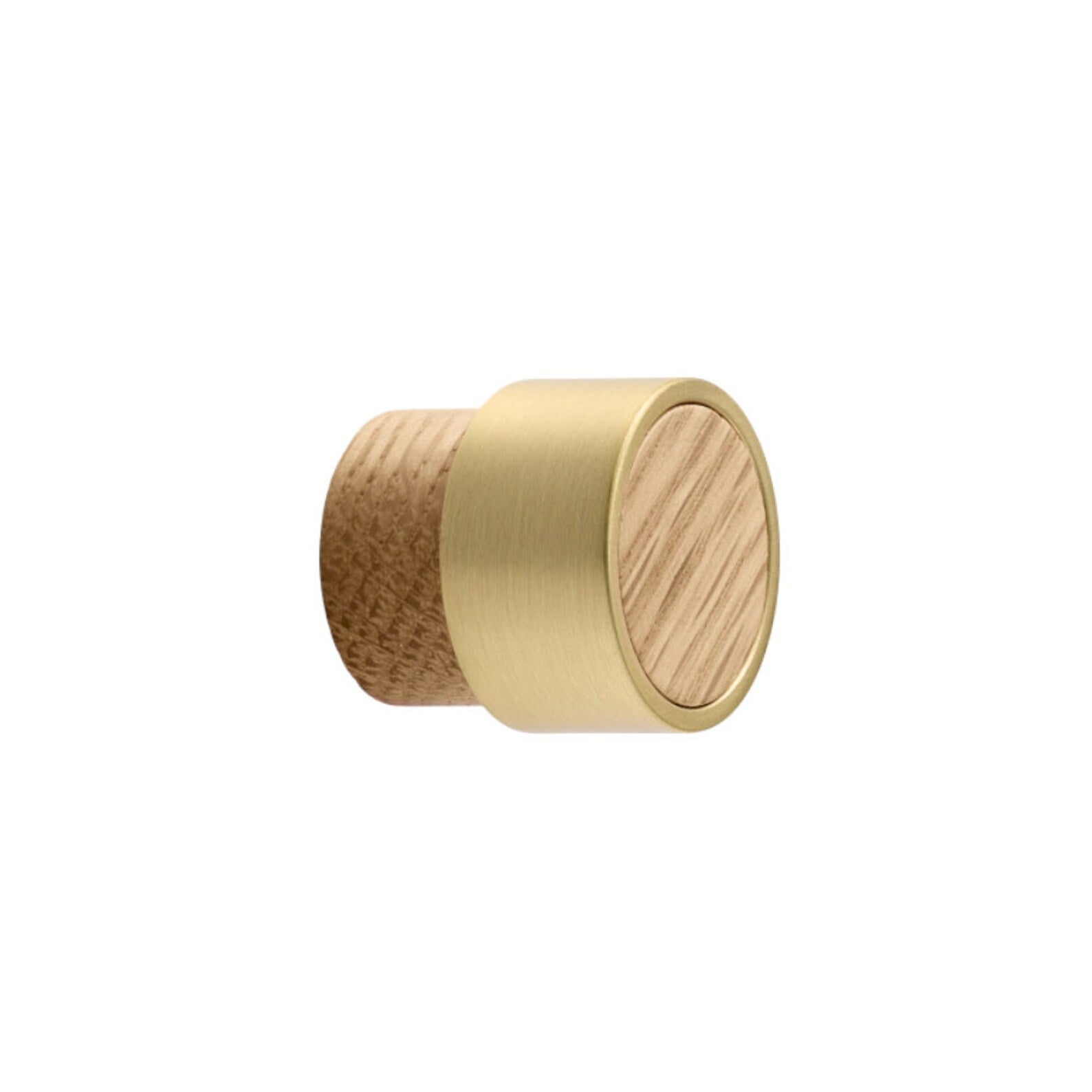 Oak, Walnut, Black and Brass 