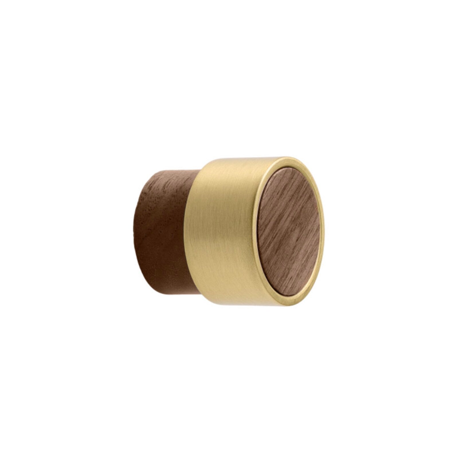 Oak, Walnut, Black and Brass 
