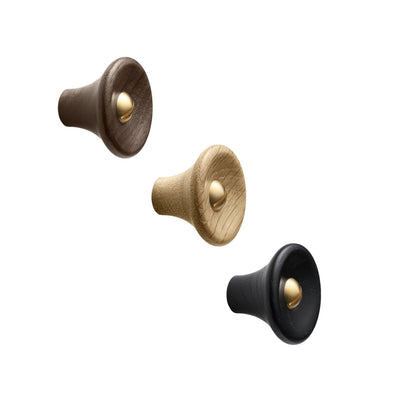 Oak, Walnut, Black Brass 