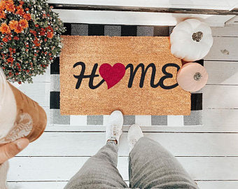 Home Love Vinyl Coir Doormat