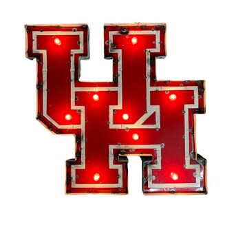 University of Houston Cougars Illuminated recycled metal wall decor