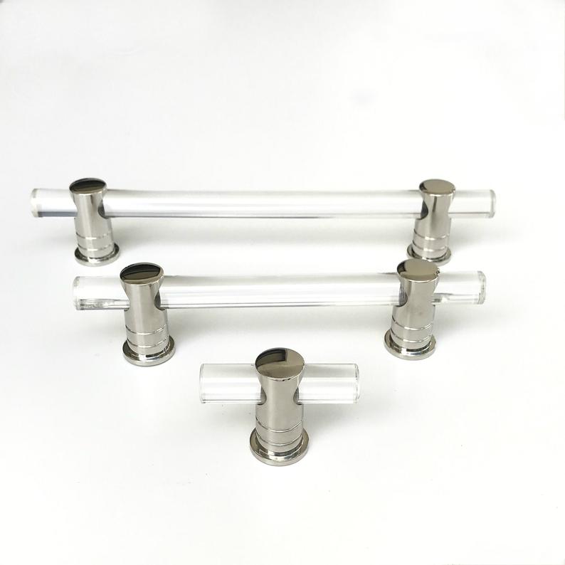 Polished Nickel and Lucite 