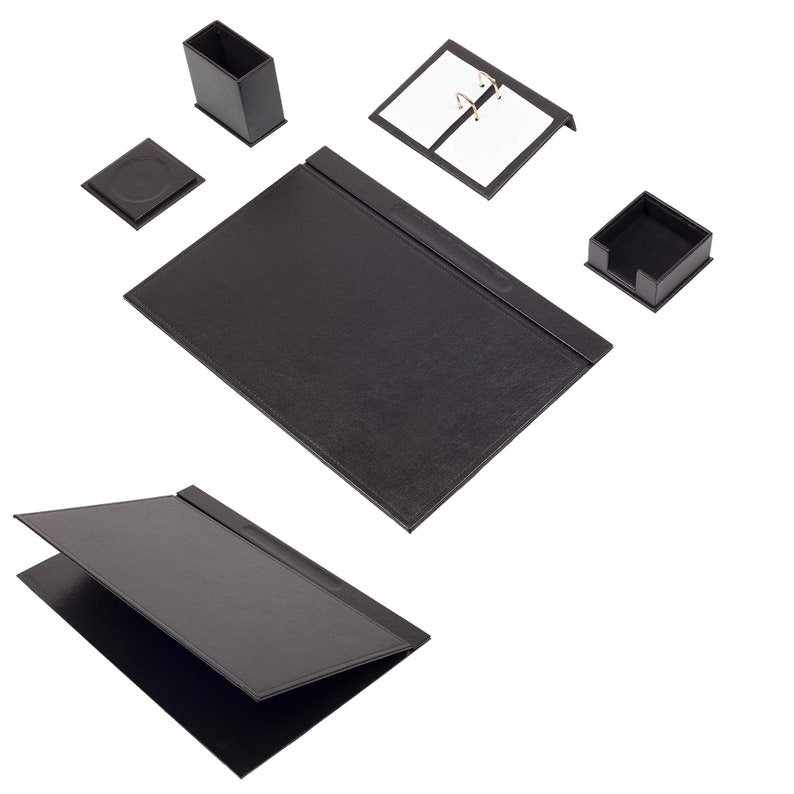 MOOG Leather Desk Set-5 Accessories -Turquoise- 5 PCS