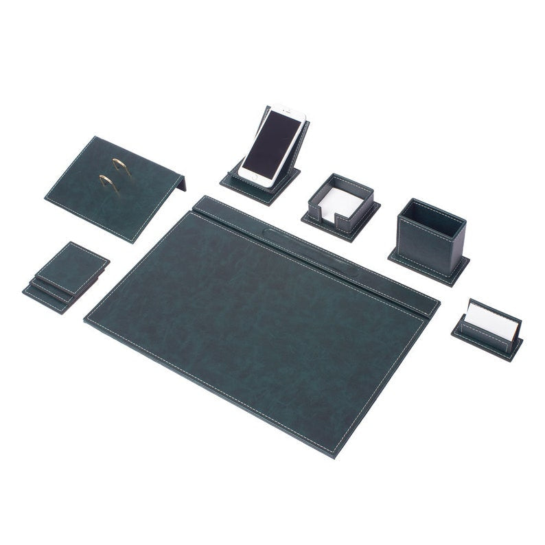 MOOG Luxury Desk Set-9 Accessories- White - 9 PCS