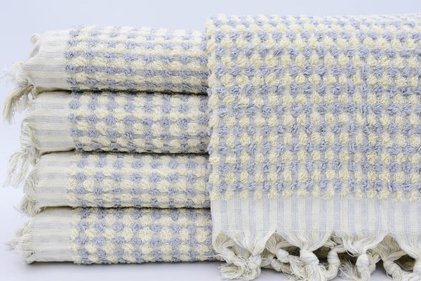 Bubble Gray Terry Hand Towel