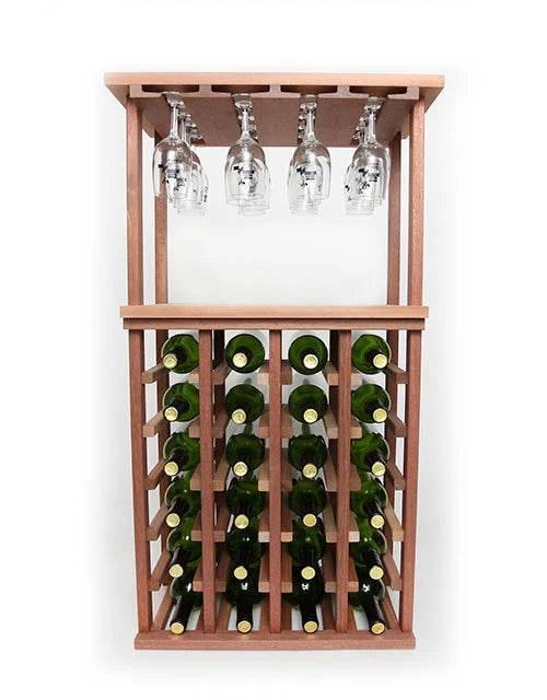 Wine Bottle & Stemware Storage Combo with Tabletop