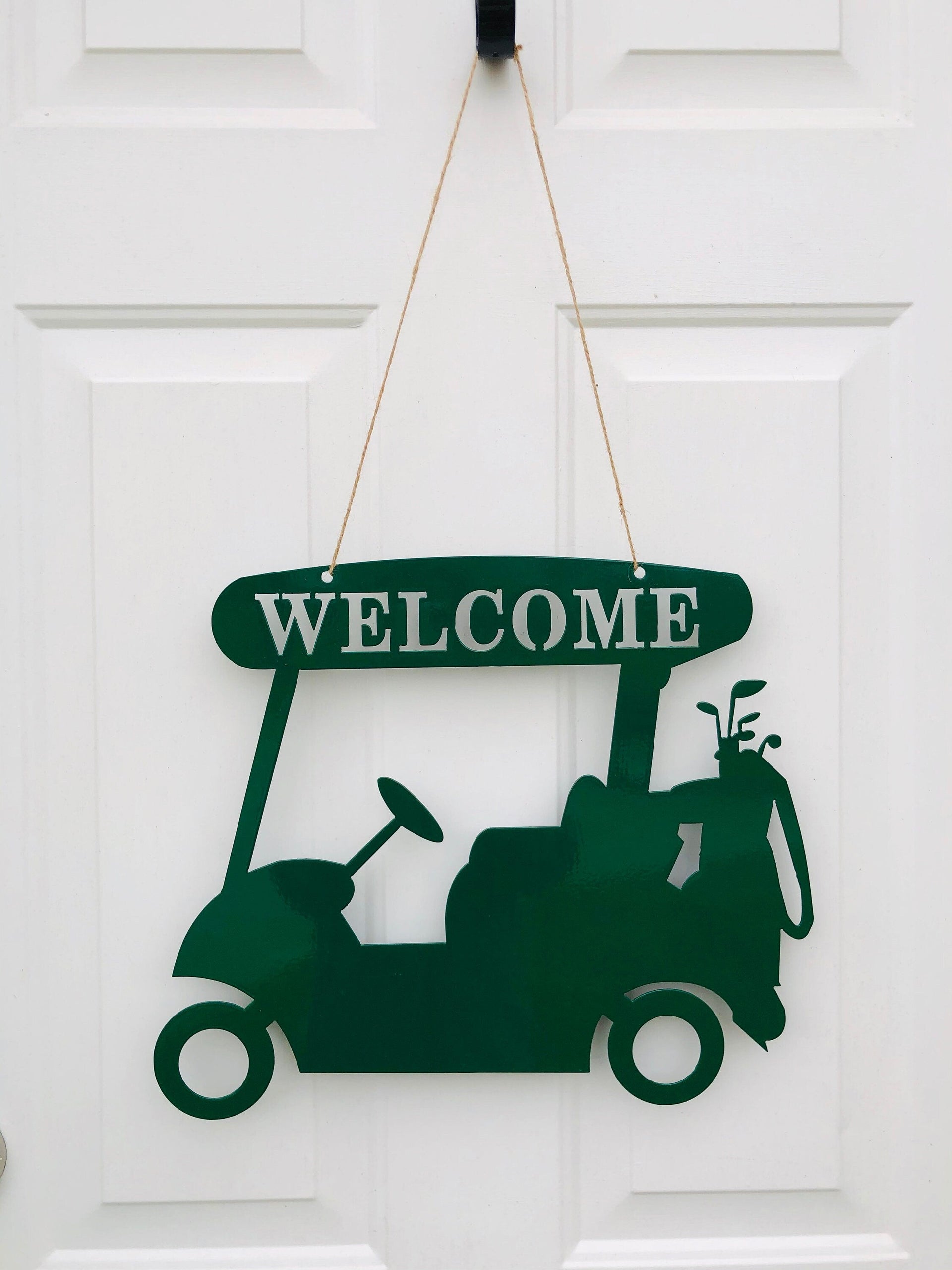 Golf Cart Welcome Sign