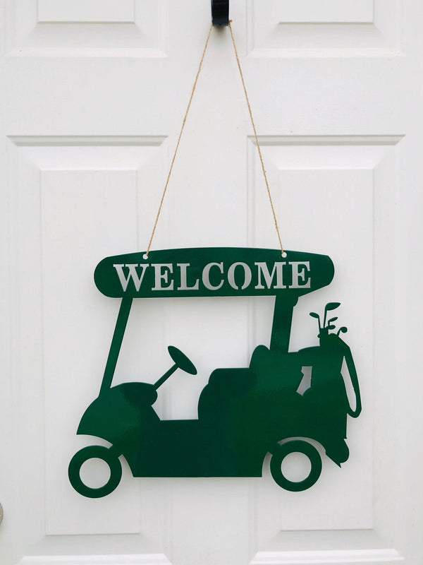 Golf Cart Welcome Sign