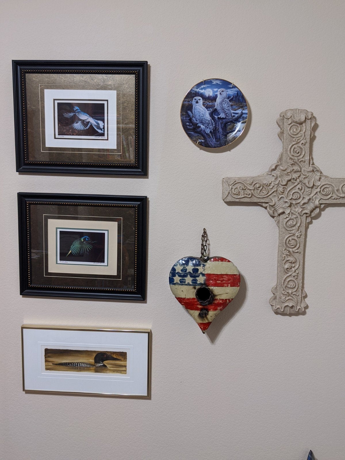 Small Metal Birdhouse, Unique Patriotic Style, Outdoor or Indoor, Decorative Birdhouse Decor, Handmade in Mexico