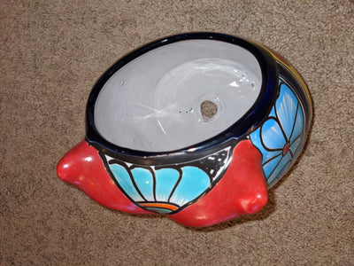 Owl Flower Pot, Ceramic Planter, Handmade Talavera Pottery, Garden Decor, Outdoor Decorations, Indoor Home Decor, Cute Owl Gifts