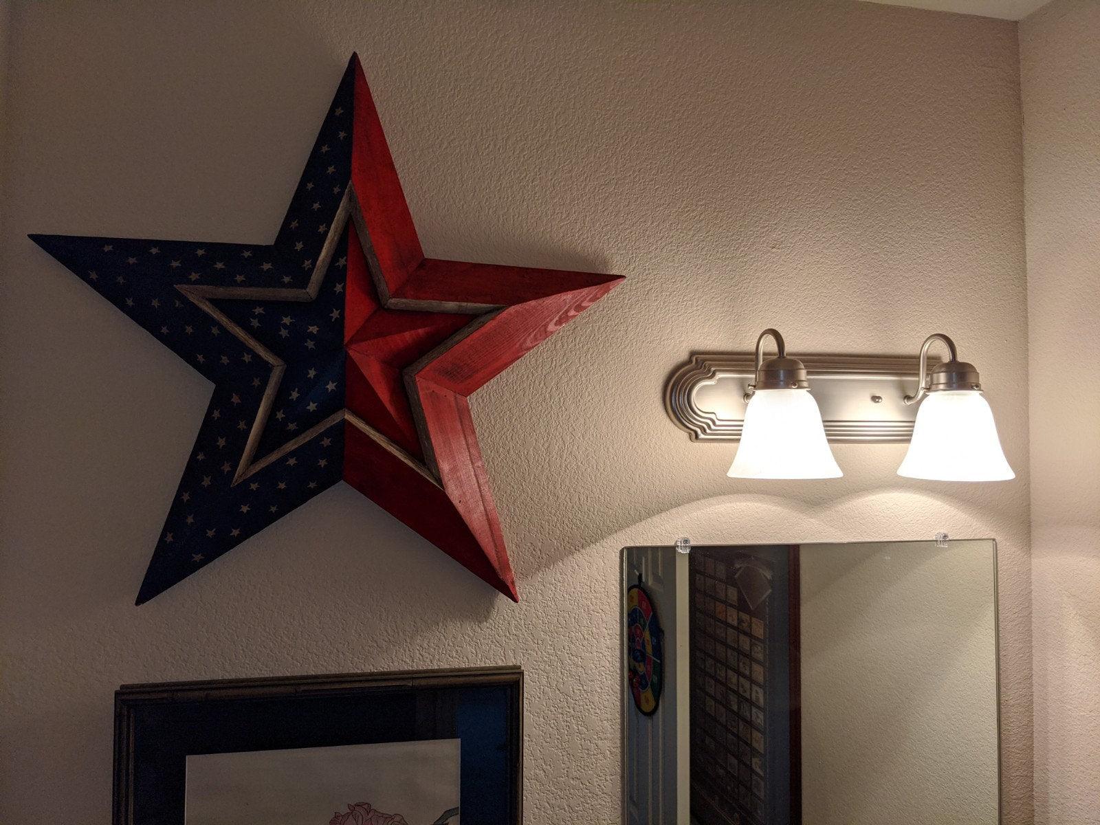Patriotic Star Wall Decor, 70 Decorative Stars American Star Decor, Star Home Decor, Barn Star Decor