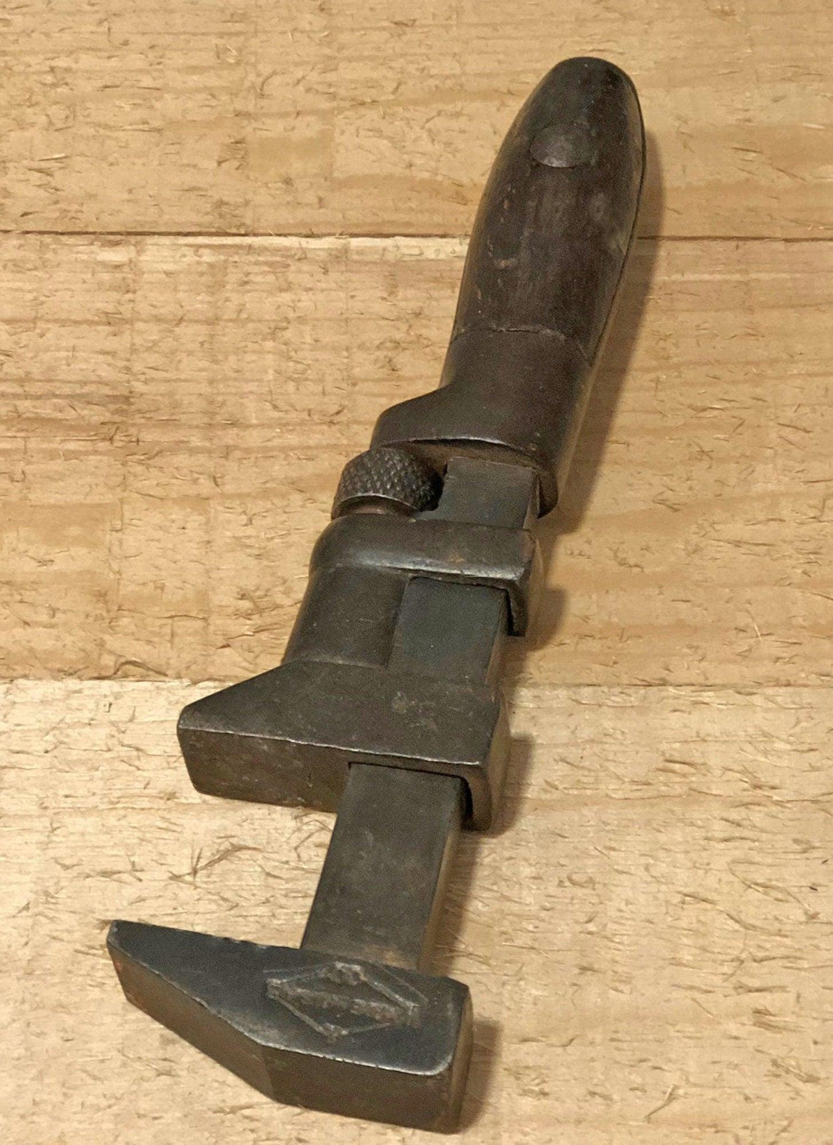 Antique OPI & PRY Craft Man Wrench. Collectible Manual Tool with Wooden Handle. Gift for Him for Christmas.