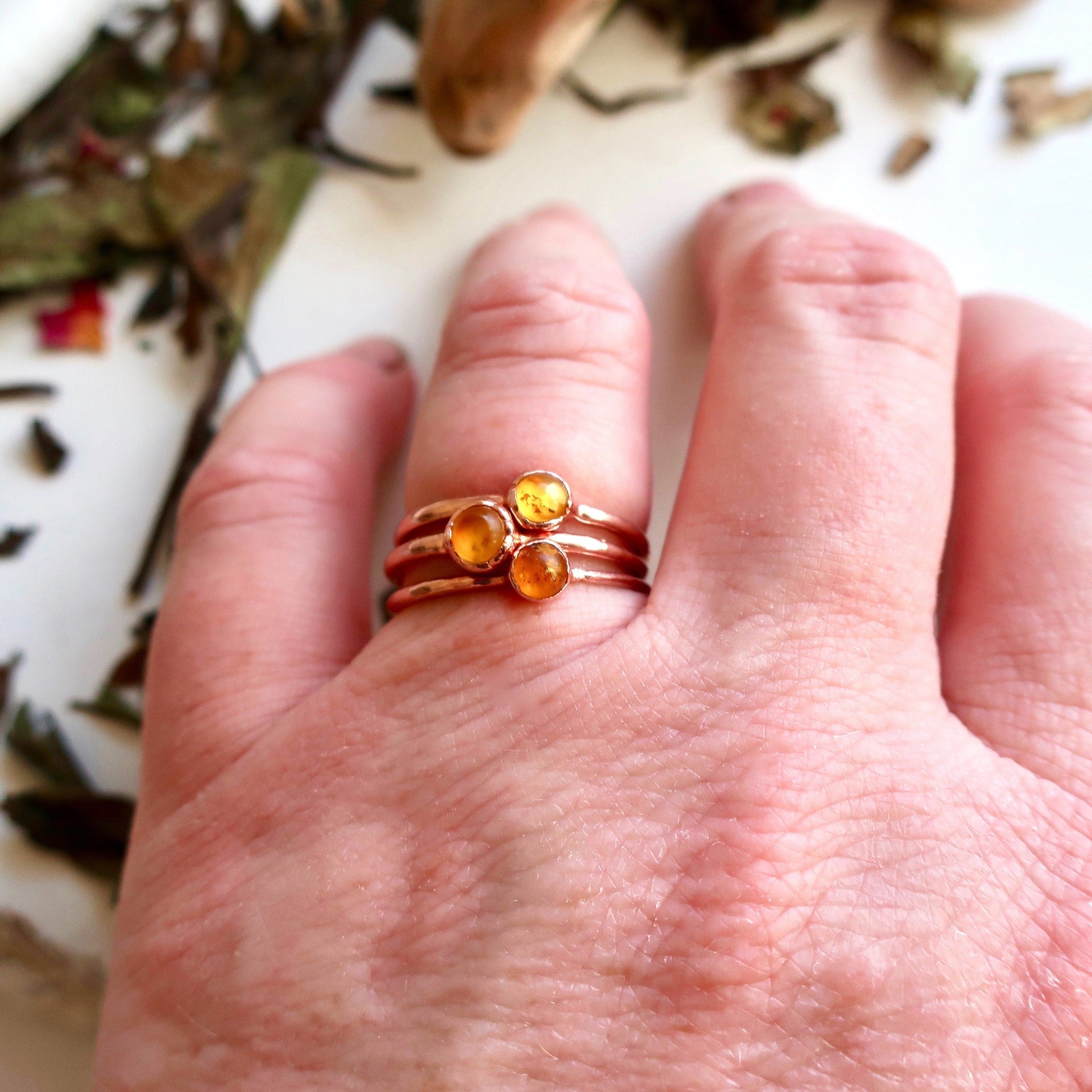 Copper Amber Ring - Grounded Confidence and Glow | By Blackbird & Sage