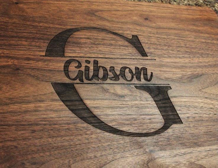 XL Personalized Walnut Serving Tray, 24