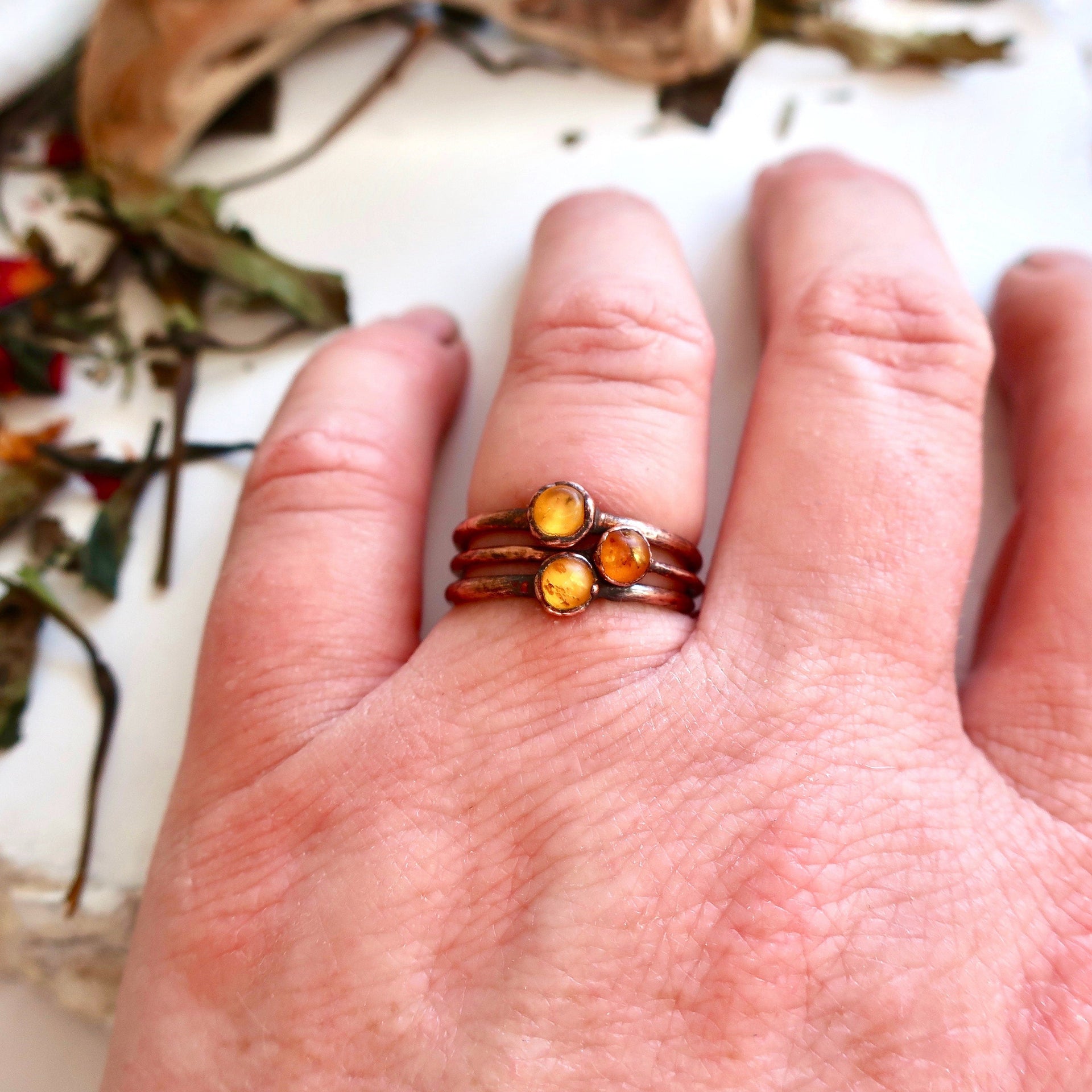Copper Amber Ring - Grounded Confidence and Glow | By Blackbird & Sage
