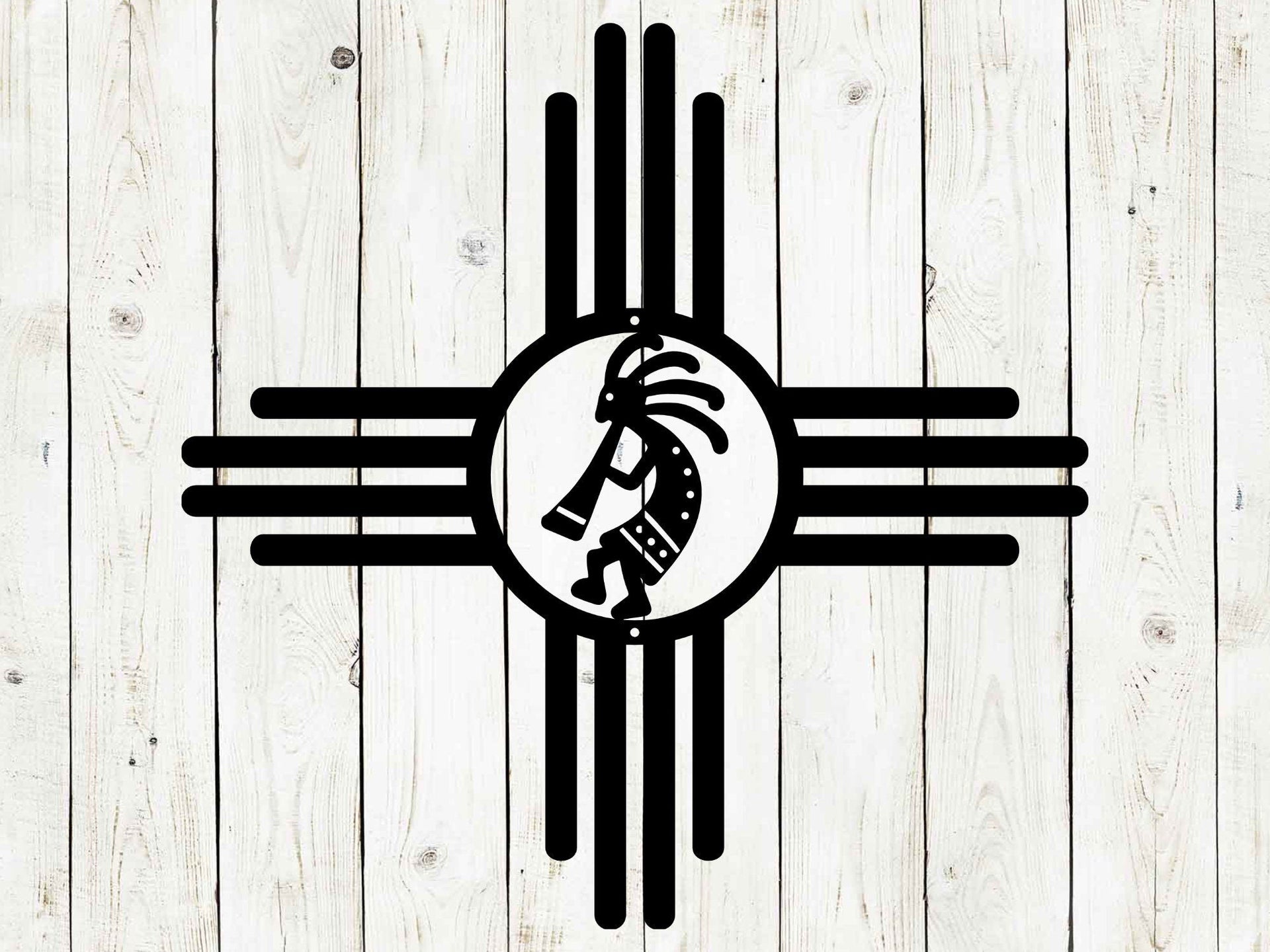 Zia Sun Kokopelli Metal Sign | Southwest Outdoor Decor