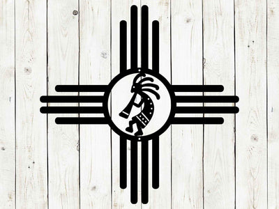 Zia Sun Kokopelli Metal Sign | Southwest Outdoor Decor