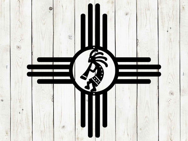 Zia Sun Kokopelli Metal Sign | Southwest Outdoor Decor