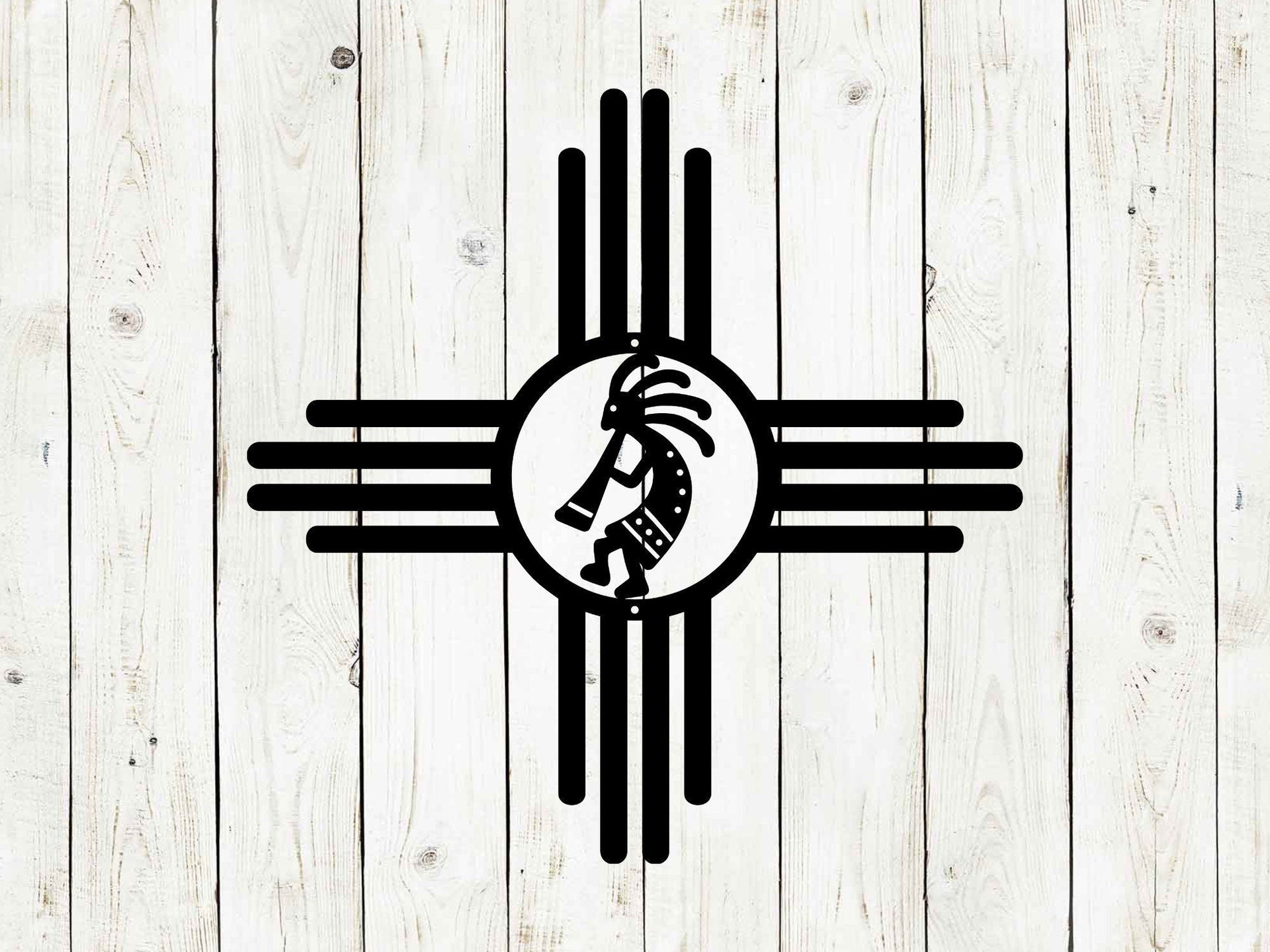 Zia Sun Kokopelli Metal Sign | Southwest Outdoor Decor