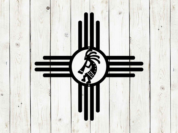 Zia Sun Kokopelli Metal Sign | Southwest Outdoor Decor