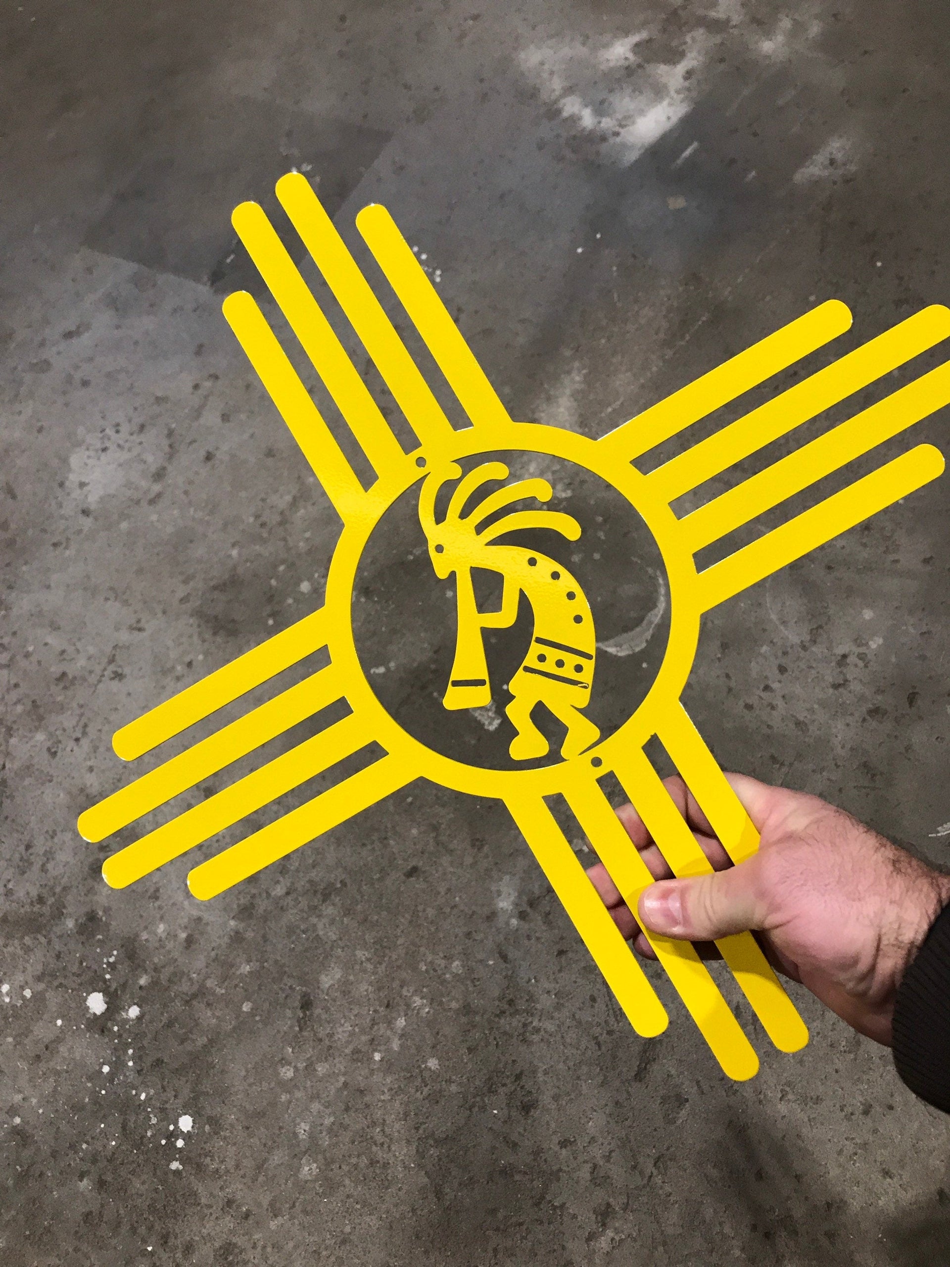 Zia Sun Kokopelli Metal Sign | Southwest Outdoor Decor