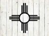 Zia Sun Metal Sign, New Mexico, Zia Cross, Metal Art, Zia, New Mexico Sign, Metal Sign, Wall decor, South western art, Outdoor patio