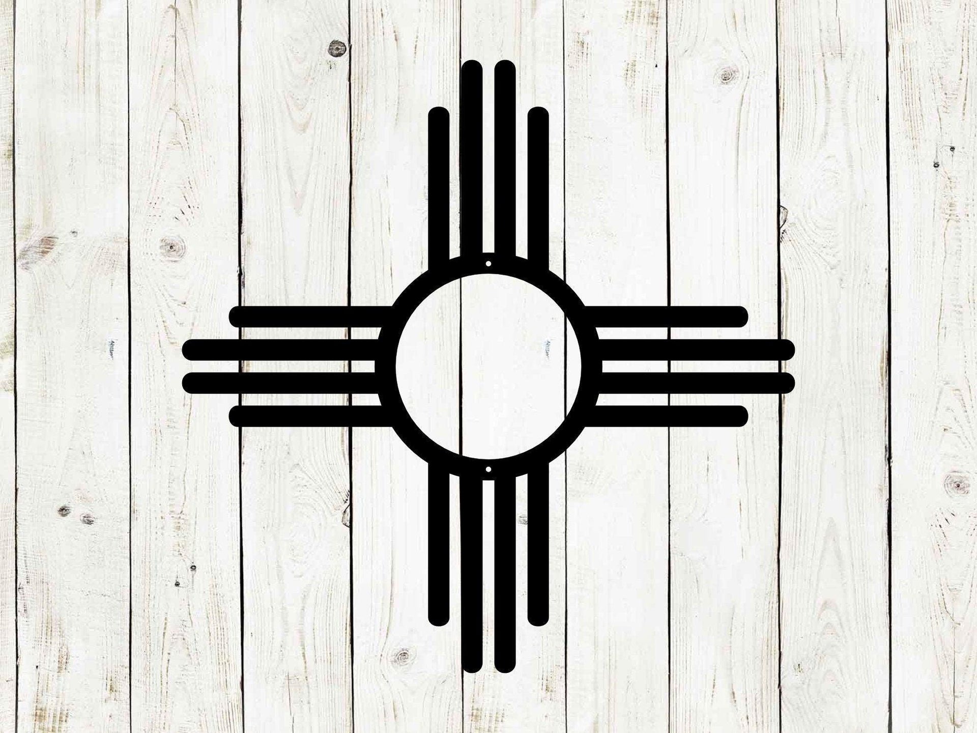 Zia Sun Metal Sign, New Mexico, Zia Cross, Metal Art, Zia, New Mexico Sign, Metal Sign, Wall decor, South western art, Outdoor patio