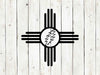 Zia Sun Lightning Metal Sign | Southwest Wall Decor - Black / 12